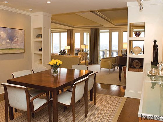Dining room table expands to fit a crowd