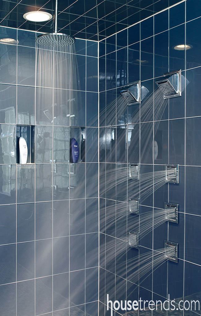Bathroom shower design allows for preparation