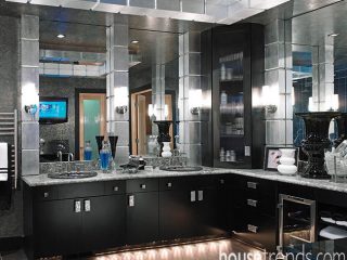 Cabinetry embellished by track lighting