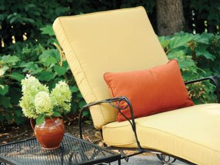 Outdoor furniture comes with a view