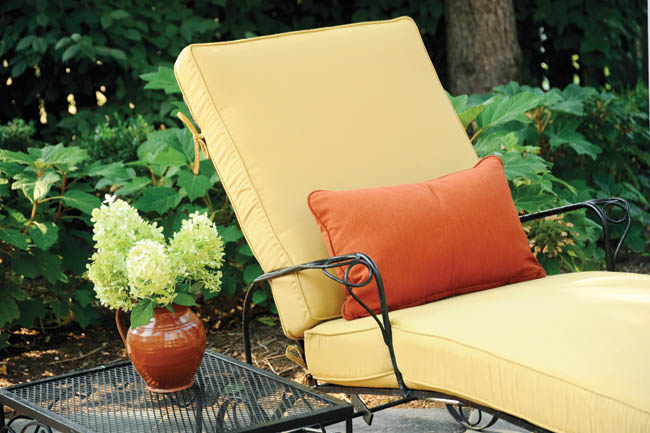 Outdoor furniture comes with a view