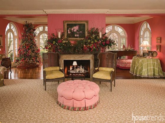 Pink and green dominate holiday decorating ideas
