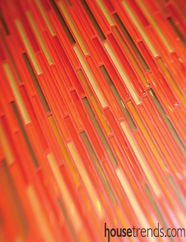 Tile backsplash creates a tantalizing kitchen design