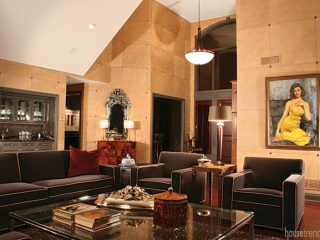 Masculine design ideas in a living room