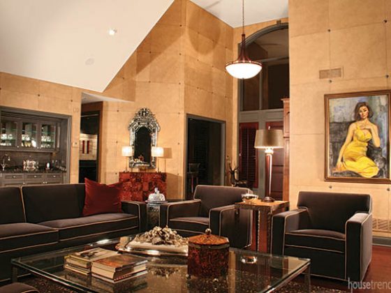 Masculine design ideas in a living room