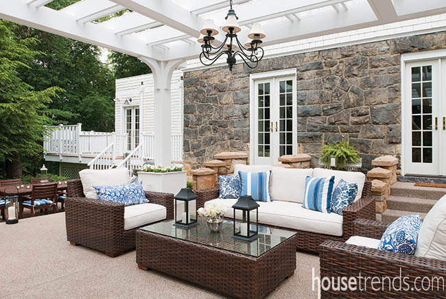 Outdoor furniture creates a gathering hotspot