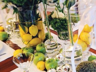 Dining room decor strays from the traditional holiday style