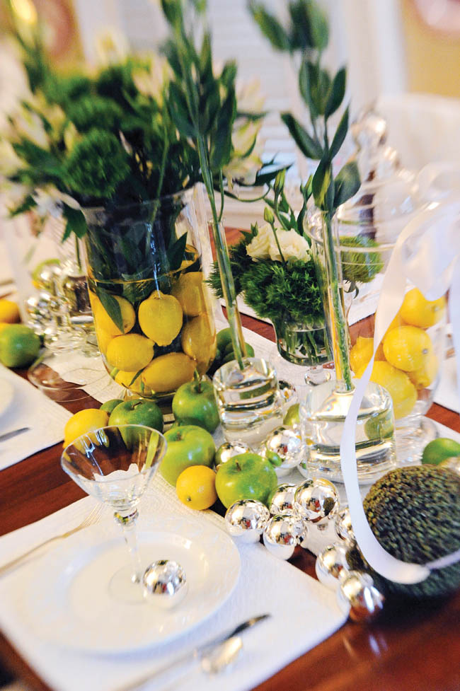 Dining room decor strays from the traditional holiday style