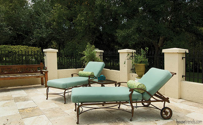 Soak up the sun with elegant lounge chairs