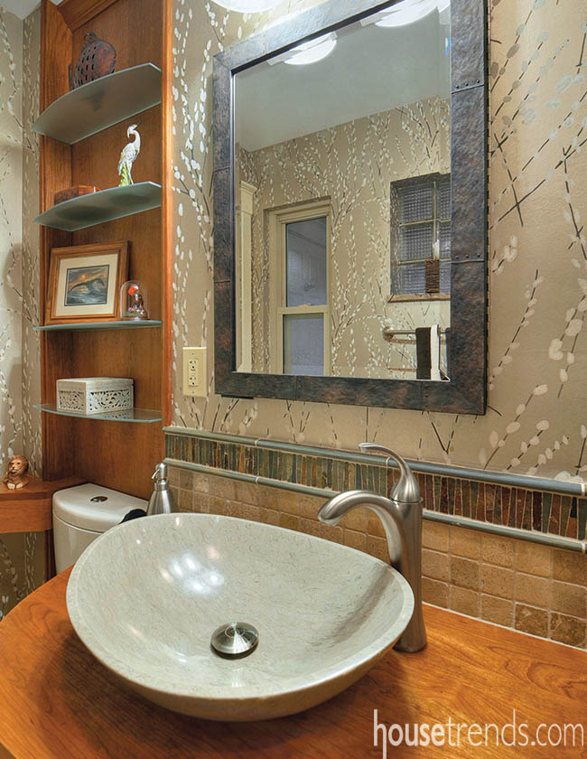 Original window survives a bathroom remodel