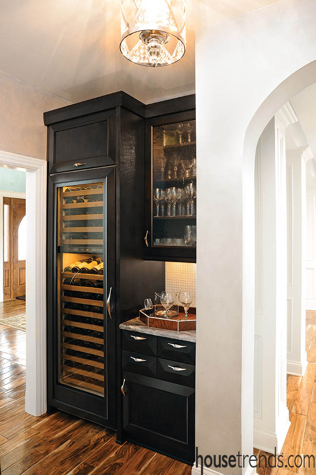 Home bar for easy entertaining