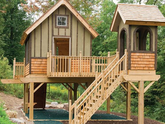Timbers support a magical tree house