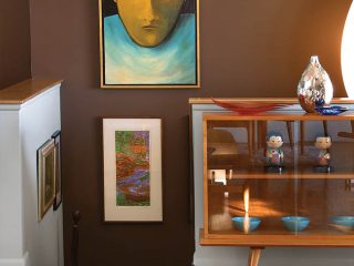 Artwork complements mid-century design
