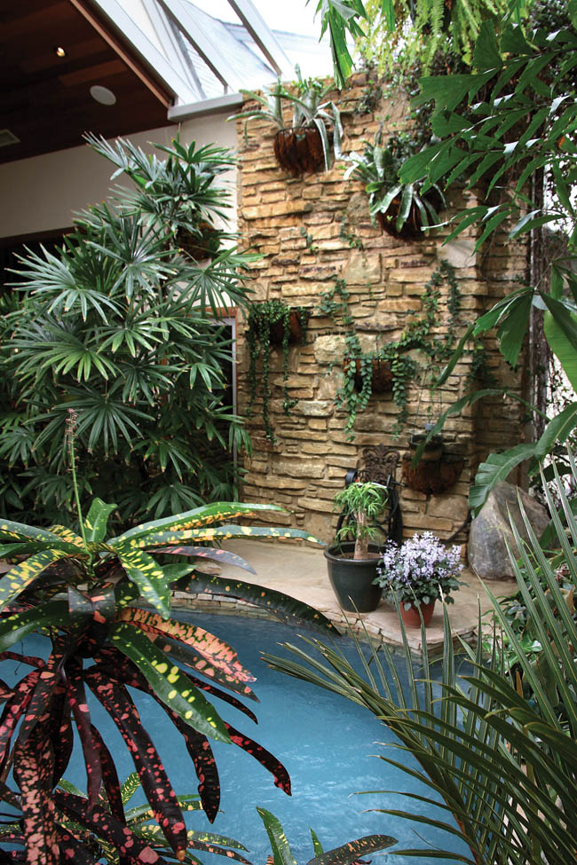 A plethora of planters creates a plant paradise