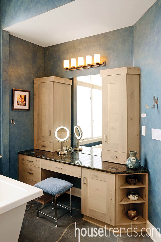 Bathroom cabinets add character with imperfections