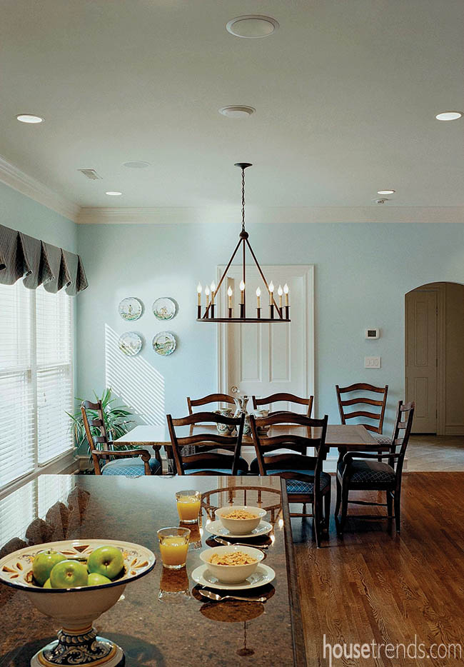 Kitchen table with a start close to home