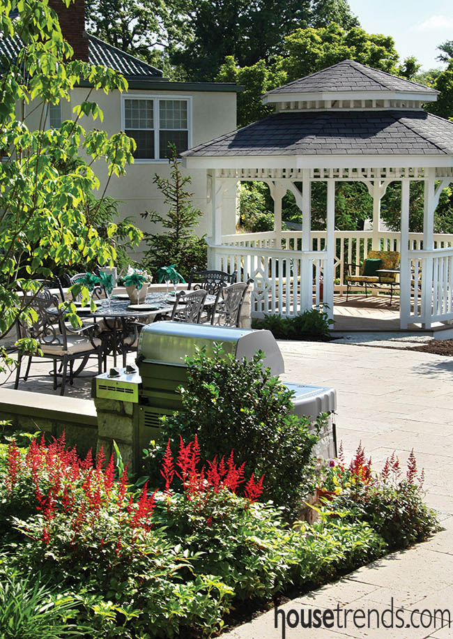 Landscape design provides a colorful view