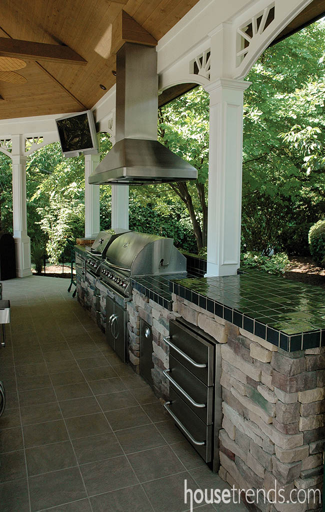Outdoor kitchen has every aspect for entertaining