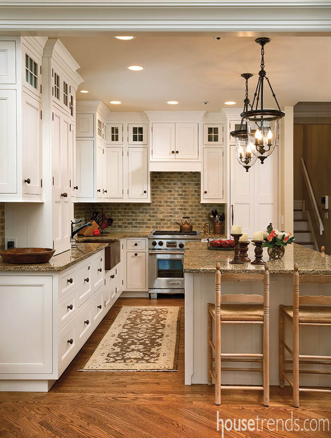 Kitchen cabinetry highlights a simple design