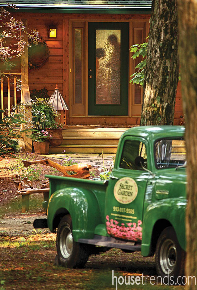 Pickup truck complements a home design
