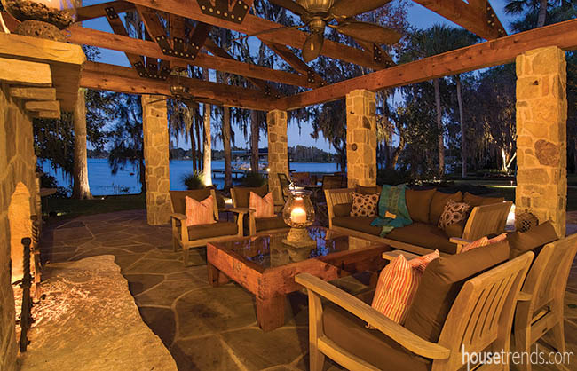 Stargazing is easy in this outdoor living structure