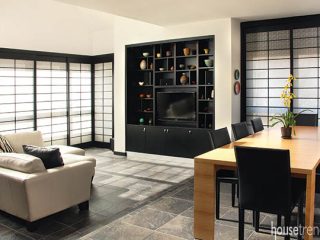 Living room embraces a minimalistic design