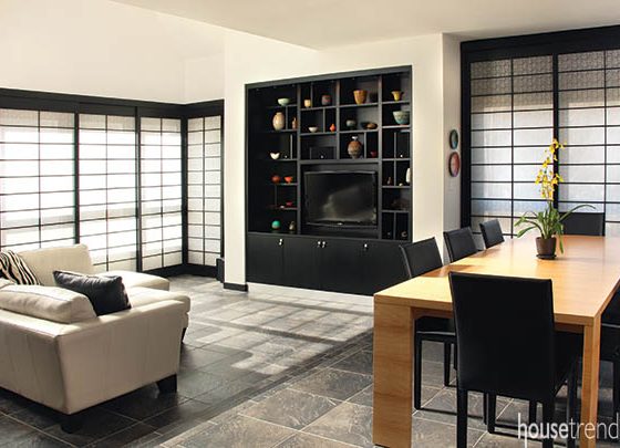 Living room embraces a minimalistic design