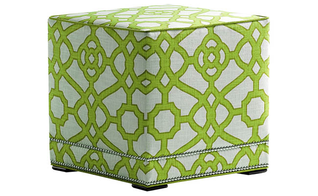 Ottoman boasts a fun pattern