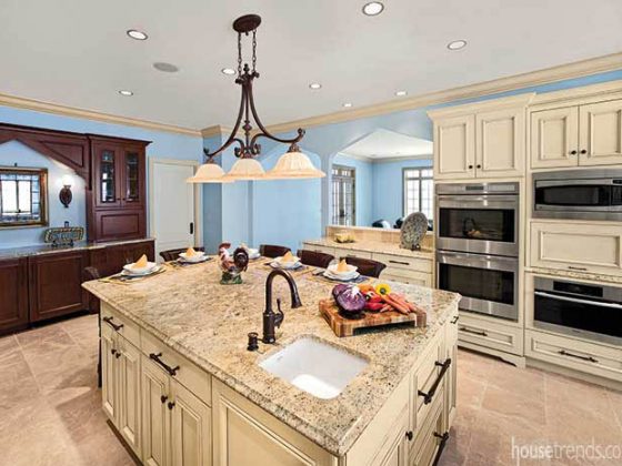 Beverage center pops in a kitchen
