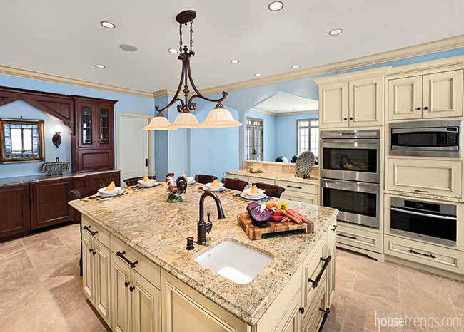 Beverage center pops in a kitchen