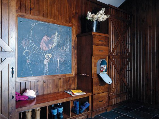 Mudroom design creates a barrier