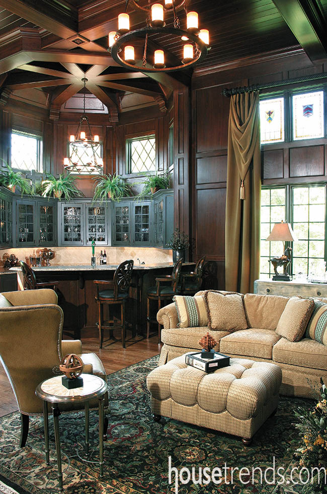 Home bar blends tradition and modern vibes