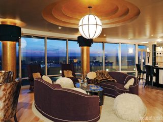 Penthouse windows offer gorgeous view