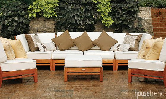 Furniture adds comfort to a back yard