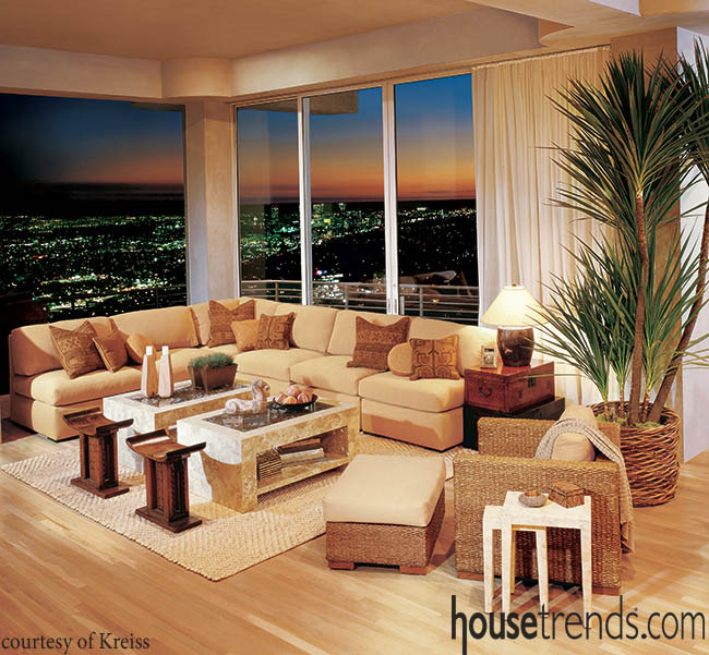 Modern living room shows off comfort and style