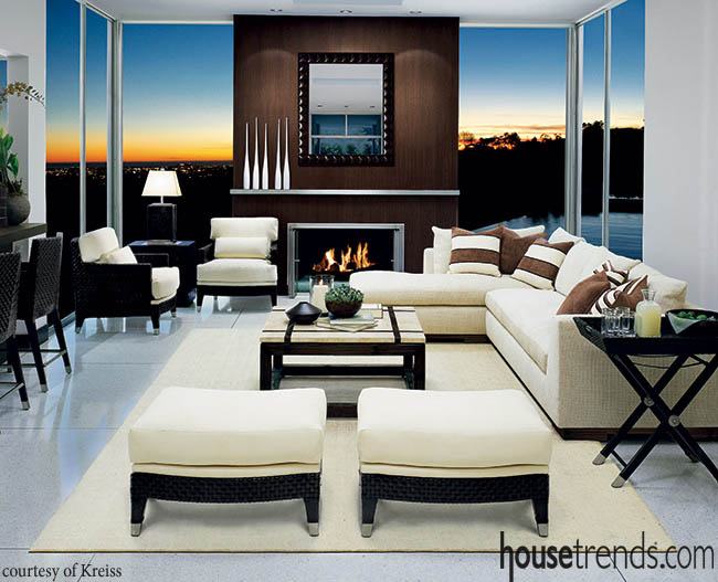 Living room design with a contemporary flair