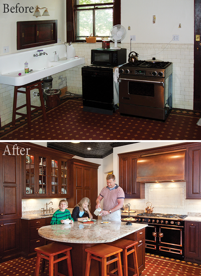 Drastic kitchen renovation adds modern touches, keeps historic feel