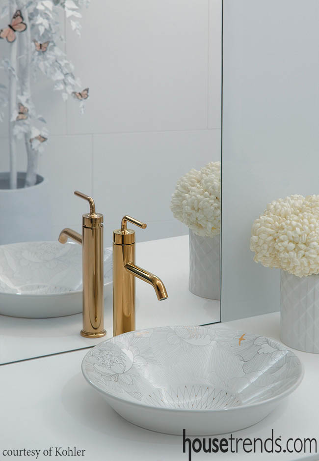 Vessel sink adds simple elegance