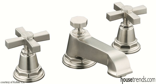 Bathroom faucet takes a note from history