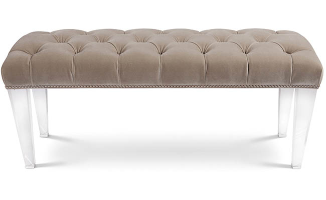 Bench with acrylic legs