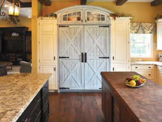 Pantry doors inspire a kitchen