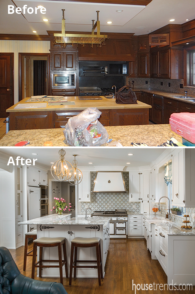 Grout lines add definition to a tile backsplash