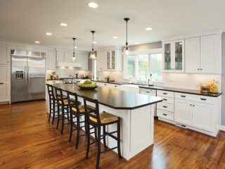 Kitchen design creates a sleek look