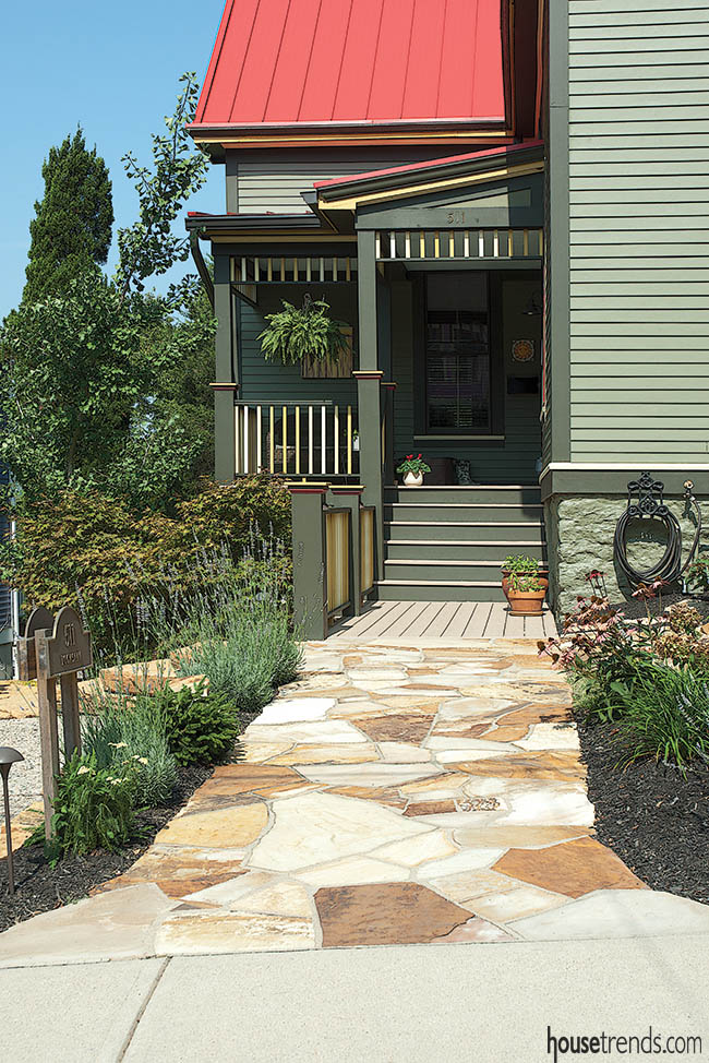Porch opens up the way to a green home