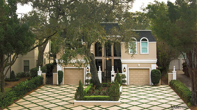 Pavers create a striking driveway
