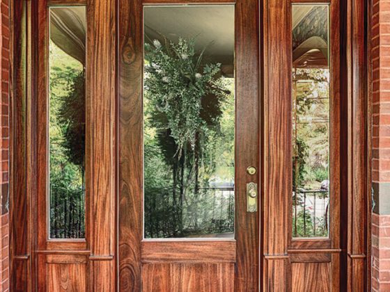 Mahogany door flatters a historic home