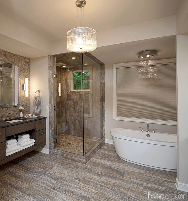 Bathroom design created around flooring selection