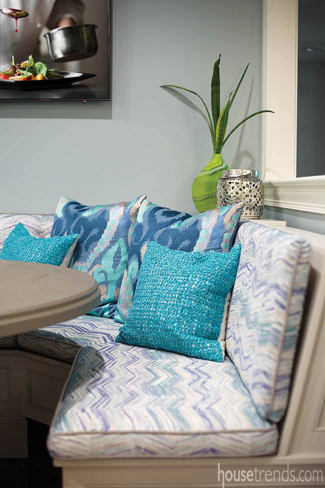 Banquette cushion is a perfect fit