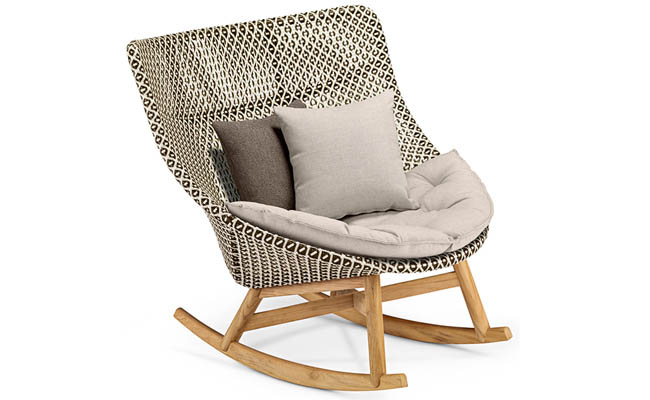 Outdoor rocking chair creates a comfortable perch