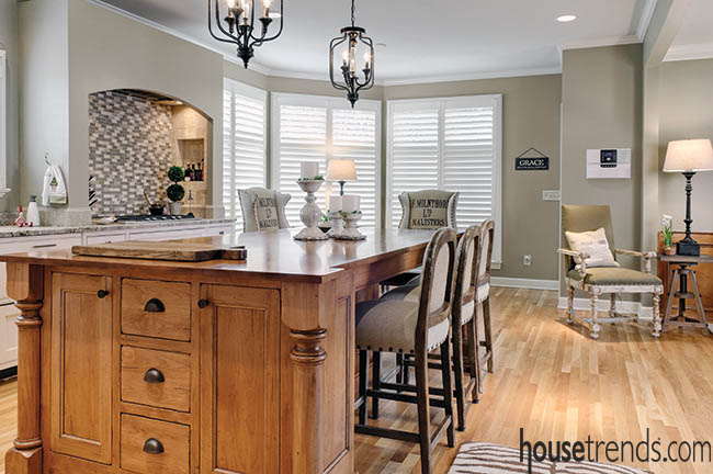 Plantation shutters keep the sun at bay